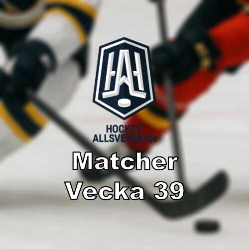 Vecka 39 i hockeyallsvenskan omgang 2 4 med tunga moten