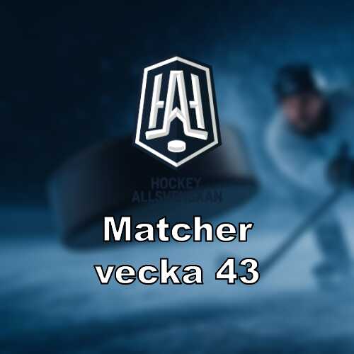 Vecka 43 i hockeyallsvenskan kalmar modo och ssk aik i fokus
