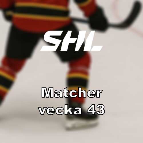 Vecka 43 i shl omgang 14 och 15 skanederby i fokus