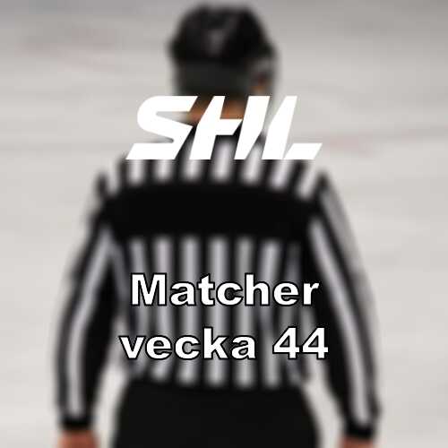 Vecka 44 i shl fulla omgangar tis tors och lor