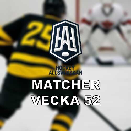 Hockeyallsvenskan vecka 52 omgang 30 och 31 med press vid strecken