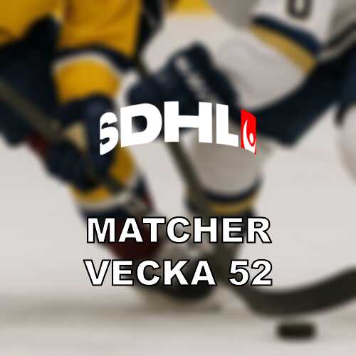 Sdhl i vecka 52 omgang 1 med formkurvor och streckpoang