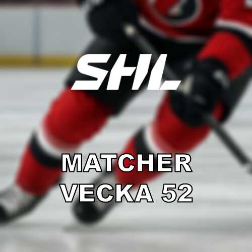 Shl vecka 52 omgang 29 30 med derby i norr och streckpress