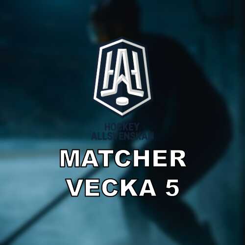 Hockeyallsvenskan vecka 5 tre omgangar med press pa lagen runt strecken